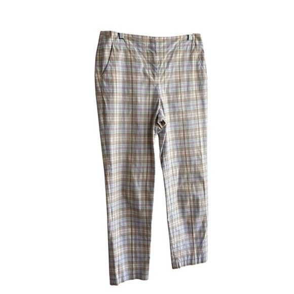 Talbots Crop Pants Stretch Multicolor Plaid Women's Size 8 Made in Hong Kong - Picture 13 of 13